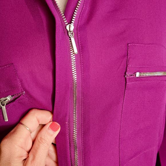 Kut from the Kloth full zip front blouse Medium purple - Picture 7 of 16